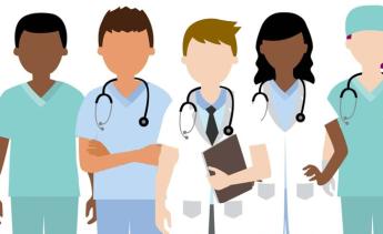 illustration of people in health care careers