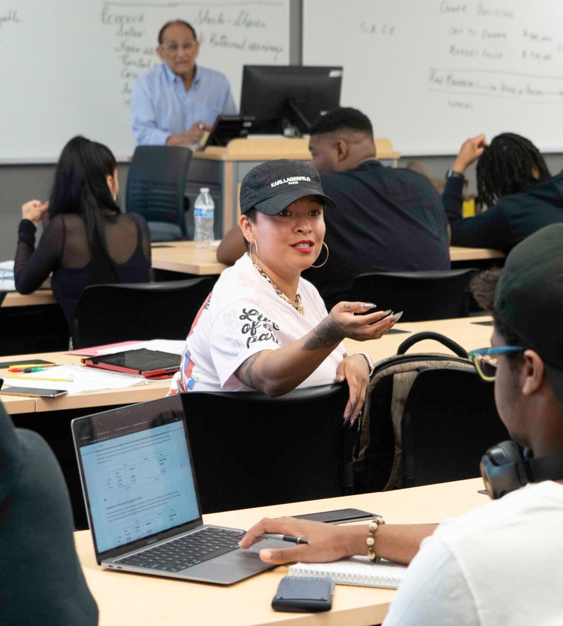 students in class