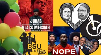 collage of images representing Black History Month events