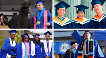 Graduates of diverse affinity groups smiling