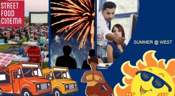various images representing summer activities