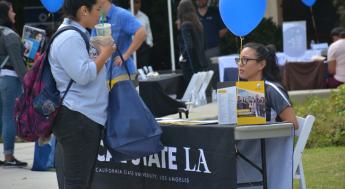 student at Transfer Fair