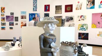 student art in Fine Arts Gallery
