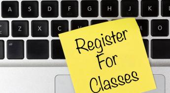 Post-in reading "Register for Classes"