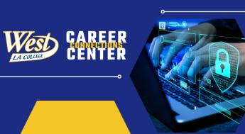Career Center Logo and Cybersecurity graphic