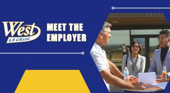 students meeting an employer