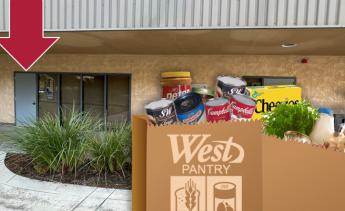 groceries next to food pantry