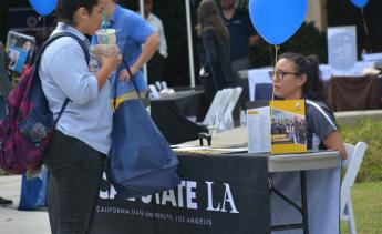 student at Transfer Fair