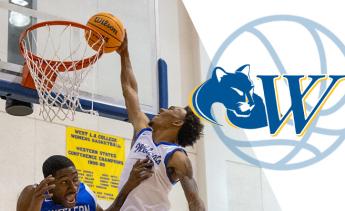 West player dunking basketball