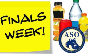 Beverages, ASO Logo and "Finals Week"