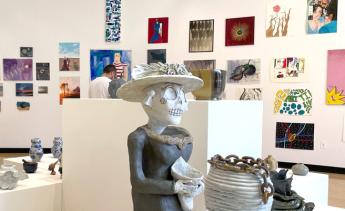 student art in Fine Arts Gallery