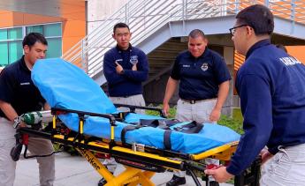 EMT students practicing