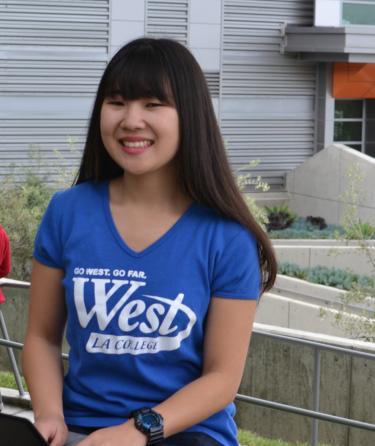 Student with WLAC T Shirt