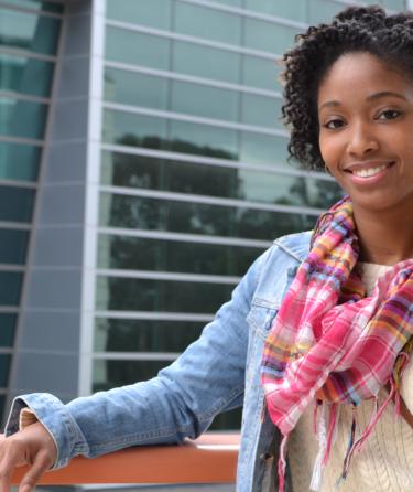 Female Student Overlooking