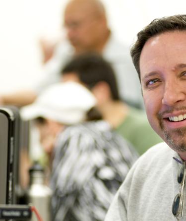 Man Working on Computer