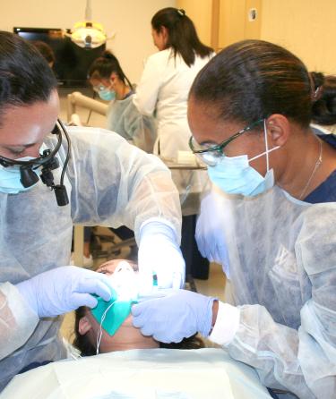 Students at Dental Hygiene Class