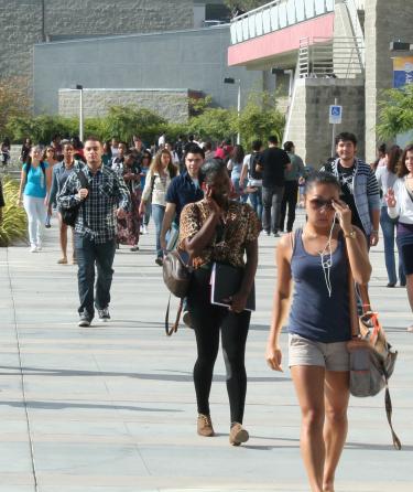 Students on Walkway