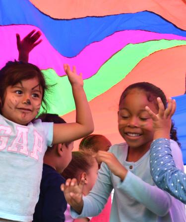 young children playing