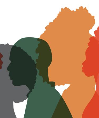 silhouettes of people of African decent