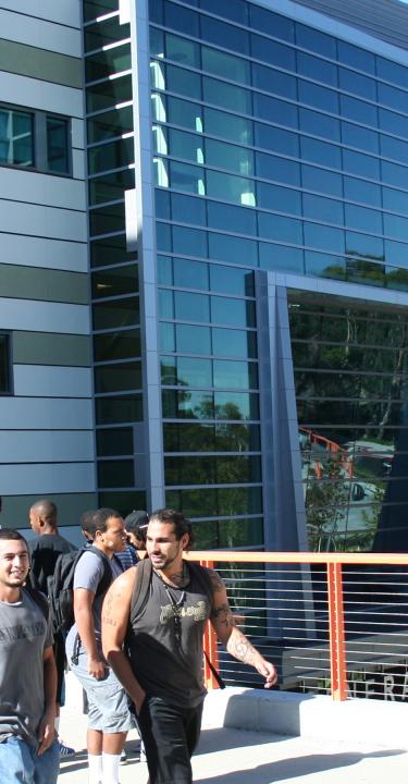 WLAC Building with People Walking
