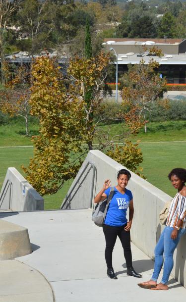 Two Women Students on Campus