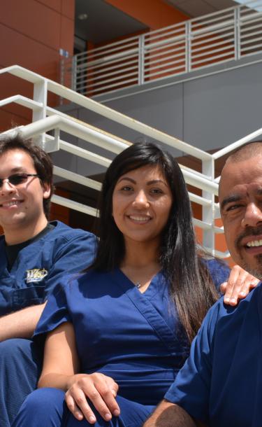 Health Sciences Students in Stairs