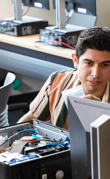 Students working in computer lab