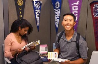 Students Reading a Brochure