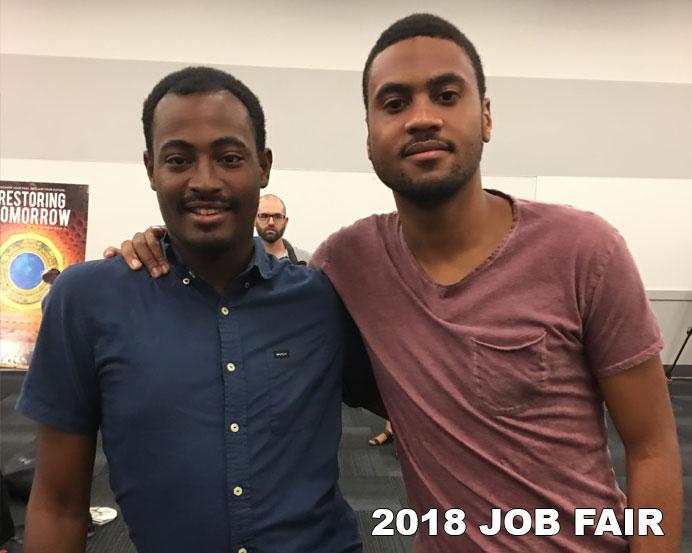 Two Students at Job Fair