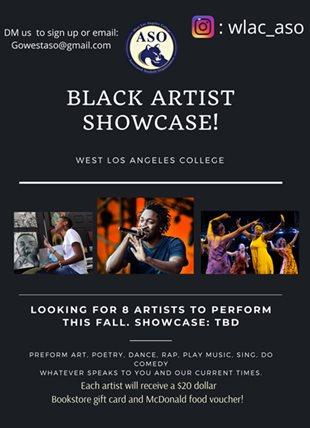 Black Artist Showcase Flyer Event