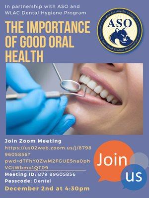 The Importance of Good Oral Health Flyer Event