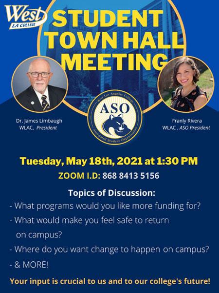 Student Town Hall Flyer Event