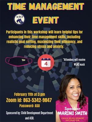 Time Management Flyer Event