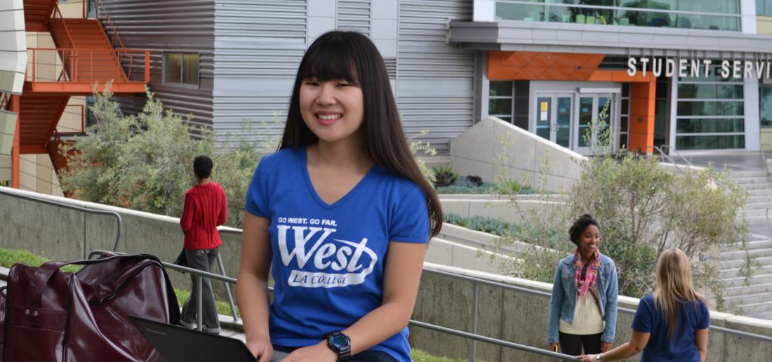 Student with WLAC T Shirt