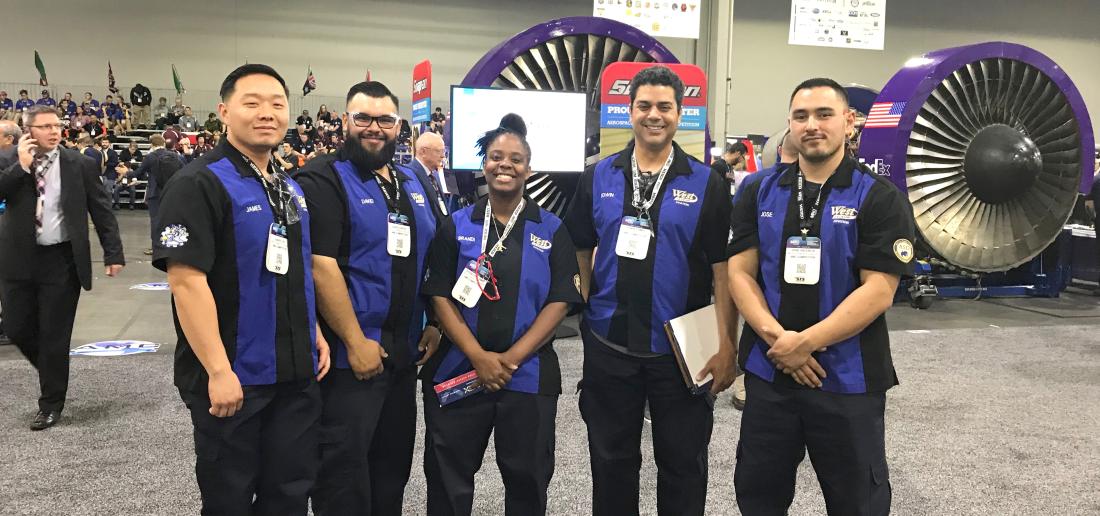 Students at the Aviation Maintenance Competition