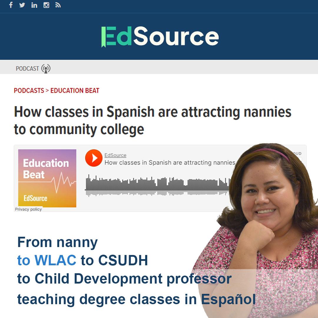 Prof. Bonnie Perez and EdSource web banner