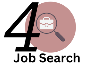 job search text with a number four and a decorative icon