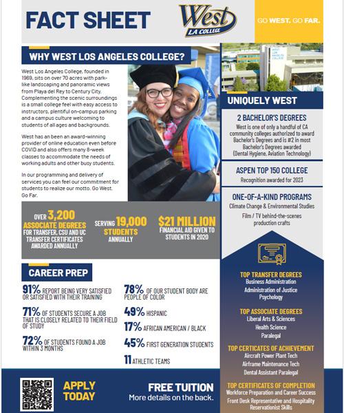 Thumbnail image of Student Profile Fact Sheet