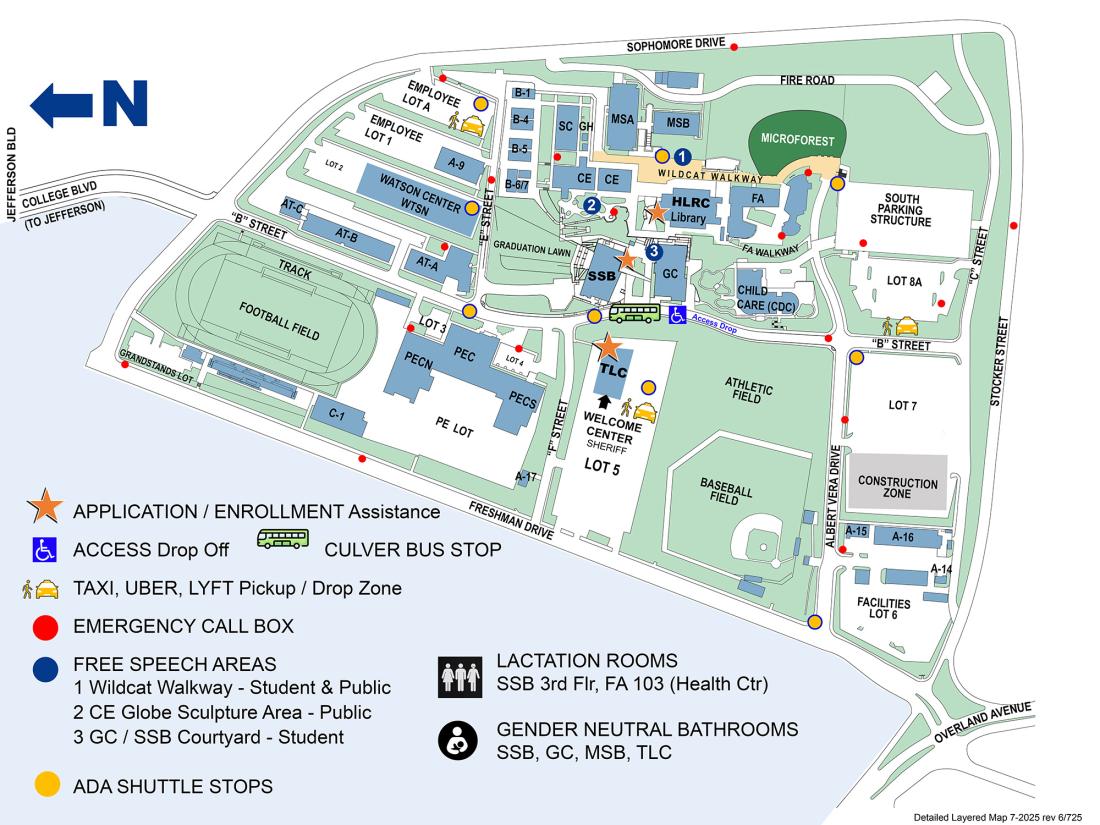 Campus Map - directory below image