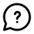Speech bubble with a question mark in it