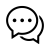 A speech bubble with three ellipses indicating that a conversation is in progress