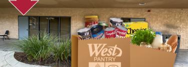 groceries next to food pantry