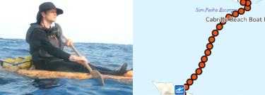Sam Shoemaker in kayak